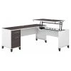 Bush Business Furniture Somerset 3 Position Sit To Stand L Shaped Desk In White/Gray - Engineered Wood -Boraam Industries Shop eaf1c46f00ee6ca2 1593 w800 h800 b1 p0