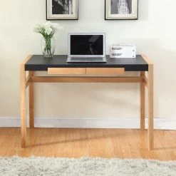 Proman Products Rico Deluxe Desk, Leather Veneer Top, Solid Wood Frame -Boraam Industries Shop eb0142f20d5d952c 1137 w800 h800 b0 p0