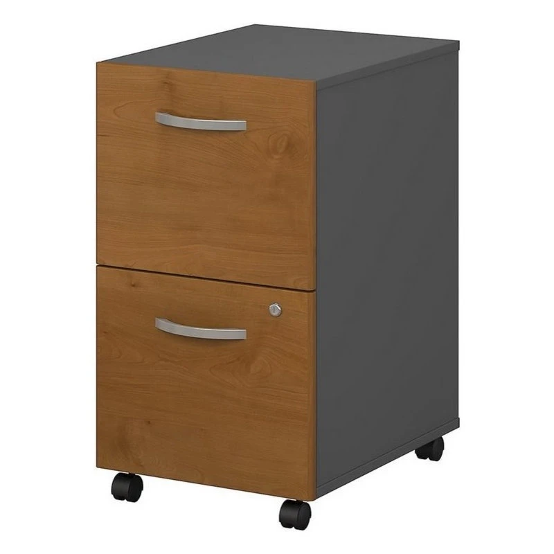 Bush Business Furniture Series C 2 Drawer Mobile File Cabinet In Natural Cherry - Engineered Wood 3 Bush Business Furniture Series C 2 Drawer Mobile File Cabinet In Natural Cherry - Engineered Wood
