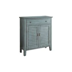 Acme Furniture ACME Winchell 1 Drawer Wooden Console Table With 2 Doors In Antique Blue