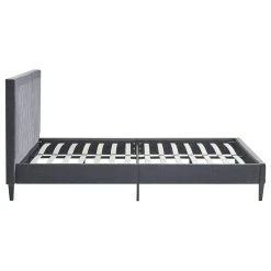 Decor Love Modern Platform Bed, Charcoal Upholstery & Diamond Tufted Headboard, Queen -Boraam Industries Shop ec816cf3016078ed 1431 w800 h800 b1 p0