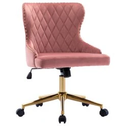 Duhome Elegant Lifestyle Nailhead Trim Velvet Home Office Chair, Pink
