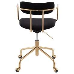 Lumisource Demi Office Chair, Gold Metal, Black Velvet -Boraam Industries Shop ed3165650fd10dd7 7696 w800 h800 b1 p0