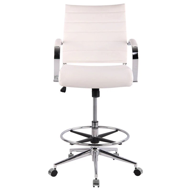 Poly & Bark Poly And Bark Tremaine Drafting Chair, White 4 Poly & Bark Poly And Bark Tremaine Drafting Chair, White - Image 2