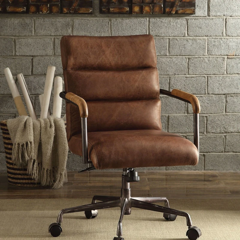 Sleep And Play USA Antonio Leather Executive Office Chair, Vintage Brown 7 Sleep And Play USA Antonio Leather Executive Office Chair, Vintage Brown - Image 5
