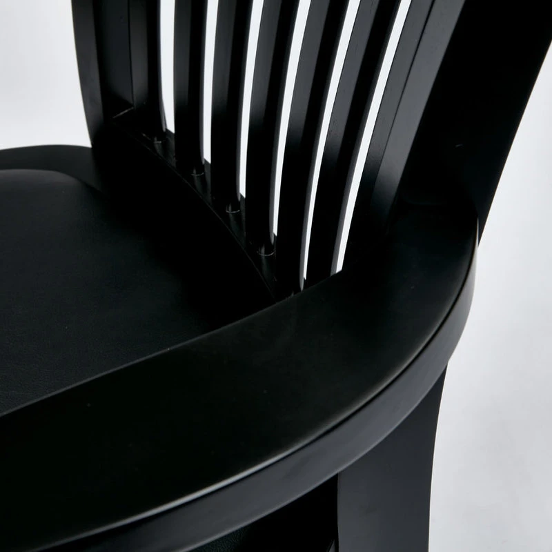 Office Star Products Deluxe Wood Banker's Chair With Vinyl Padded Seat, Black 7 Office Star Products Deluxe Wood Banker's Chair With Vinyl Padded Seat, Black - Image 5