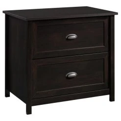 Sauder County Line Engineered Wood 2-Drawer Lateral File Cabinet In Estate Black