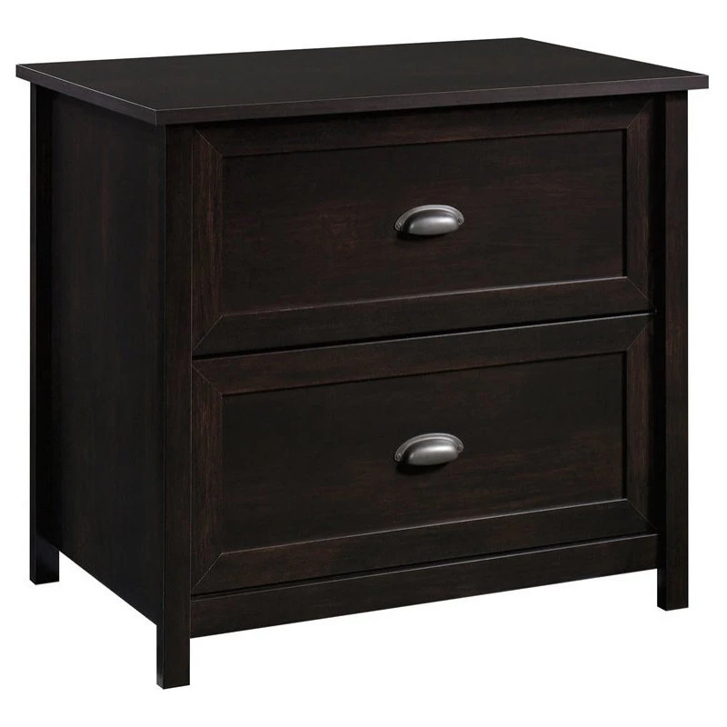 Sauder County Line Engineered Wood 2-Drawer Lateral File Cabinet In Estate Black 3 Sauder County Line Engineered Wood 2-Drawer Lateral File Cabinet In Estate Black