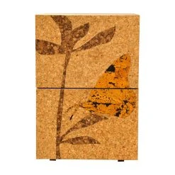 Null Modern Cork Pedestal Filing Cabinets, Butterfly Graphic By Iannone