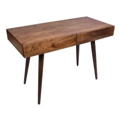 Benzara, Woodland Imprts, The Urban Port The Urban Port 20" Transitional Wood Writing Desk With 2 Drawers In Brown