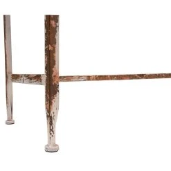 CREATIVE CO-OP Metal Scalloped Edge Table With Wood Top, Brown -Boraam Industries Shop f4c1a19d0328d6b0 9965 w800 h800 b1 p0