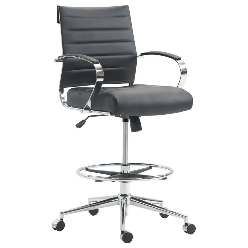 Poly & Bark Poly And Bark Tremaine Drafting Chair, Black 3 Poly & Bark Poly And Bark Tremaine Drafting Chair, Black