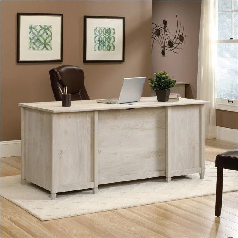 Sauder Edge Water Executive Desk In Chalked Chestnut 6 Sauder Edge Water Executive Desk In Chalked Chestnut - Image 4