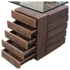 Kardiel Midcentury Modern 1949 Protractor Wood And Glass Desk, Walnut -Boraam Industries Shop f611267e0c6c9cc2 2225 w800 h800 b1 p0