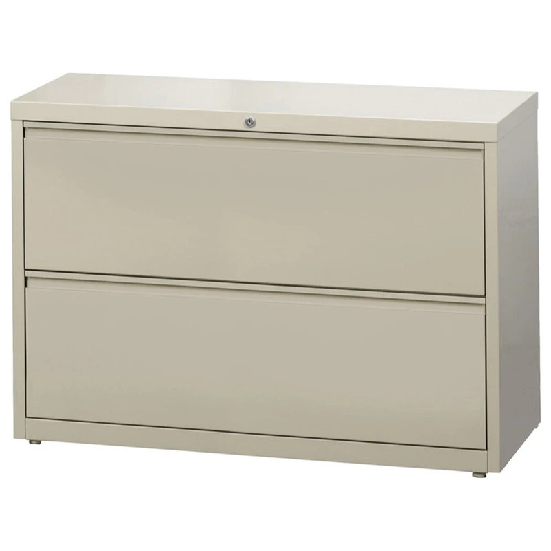 UrbanPro 42" Wide Metal 2 Drawer Lateral File Cabinet In Putty/Beige 5 UrbanPro 42" Wide Metal 2 Drawer Lateral File Cabinet In Putty/Beige - Image 3