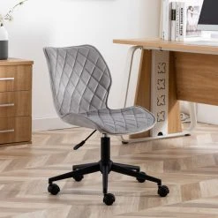 Duhome Elegant Lifestyle Diamond Stitched Black Base Velvet Office Chair, Grey 15 Duhome Elegant Lifestyle Diamond Stitched Black Base Velvet Office Chair, Grey -Boraam Industries Shop f7419e72004195ff 8616 w800 h800 b0 p0