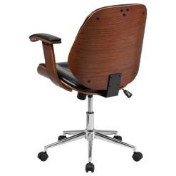 Offex OFX-400296-FF Mid-Back Black Leather Executive Wood Swivel Office Chair -Boraam Industries Shop f7611a440bbcc75c 0441 w800 h800 b1 p0