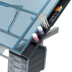 Studio Designs Vision Craft Station And Stool, Silver And Blue Glass -Boraam Industries Shop f761281f0721128f 3160 w800 h800 b0 p0