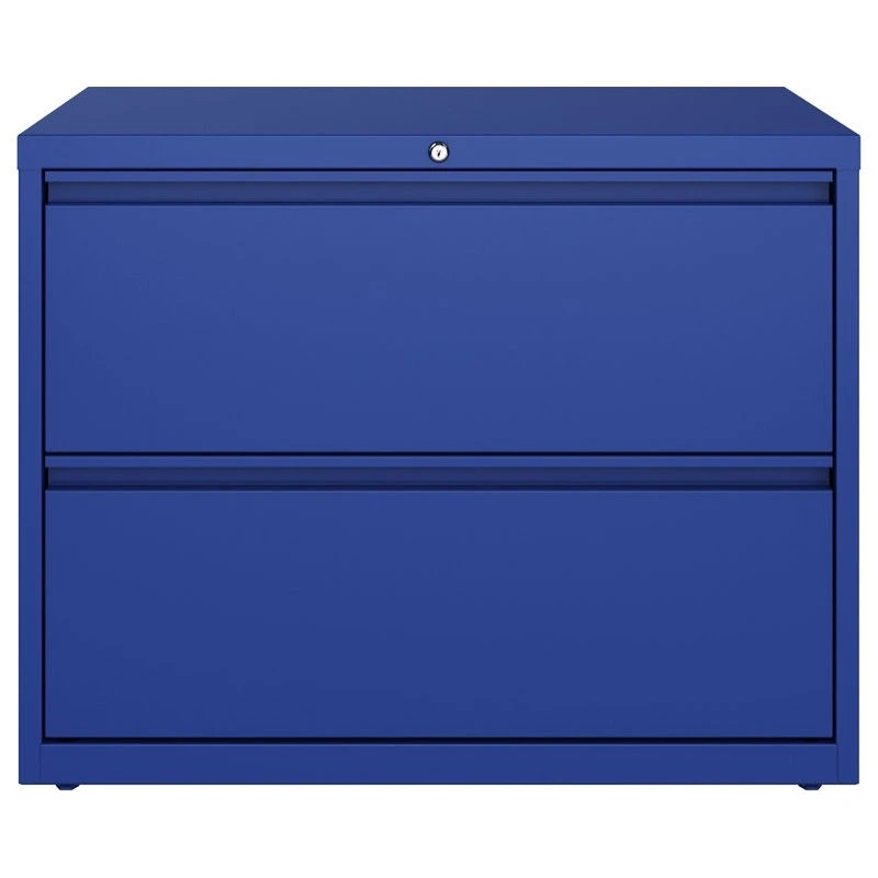 Hirsh Industries LLC Hirsh 36-in Wide HL10000 Series 2 Drawer Metal Lateral File Cabinet Classic Blue 4 Hirsh Industries LLC Hirsh 36-in Wide HL10000 Series 2 Drawer Metal Lateral File Cabinet Classic Blue - Image 2