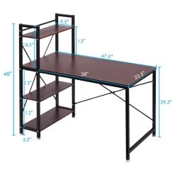 Costway Modern Computer Desk With 4-Tier Shelves PC Study Table Home Office -Boraam Industries Shop fbc14bdf0e6ae280 2637 w800 h800 b1 p0