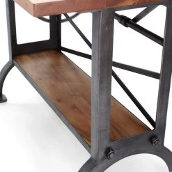 Rustic Deco Millworks Vintage Industrial Tilt Crank Drafting Desk - Provincial Finish -Boraam Industries Shop fbd1f22701b43778 2054 w800 h800 b0 p0