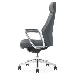 Zuri Furniture Burns Modern Adjustable Executive Chair Dark Grey Top Grain Leather -Boraam Industries Shop fbe10c670ef668a0 8215 w800 h800 b1 p0