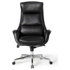 Glitzhome Mid-Century Modern Air Leatherette Adjustable Swivel High Back Office, Black 28 Glitzhome Mid-Century Modern Air Leatherette Adjustable Swivel High Back Office, Black -Boraam Industries Shop fd61f96803453862 1027 w800 h800 b1 p0