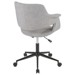 LumiSource Vintage Flair Office Chair, Gray With Black Metal Base -Boraam Industries Shop fd714c9d0b842bf0 9159 w800 h800 b1 p0