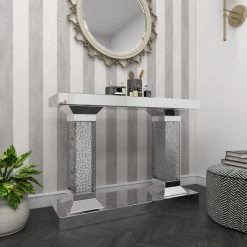 Brimfield & May Glam Silver Wood Console Table 87217 24 Brimfield & May Glam Silver Wood Console Table 87217 -Boraam Industries Shop fe711201019ebd84 0394 w800 h800 b0 p0
