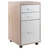 Winsome Kenner Mobile File Cabinet, 3-Drawer, Reclaimed Wood/White Finish