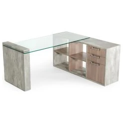 Vig Furniture Inc. Nova Domus Boston Modern Glass And Concrete Reversible Desk -Boraam Industries Shop ff31c0c20e6b230f 6110 w800 h800 b1 p0