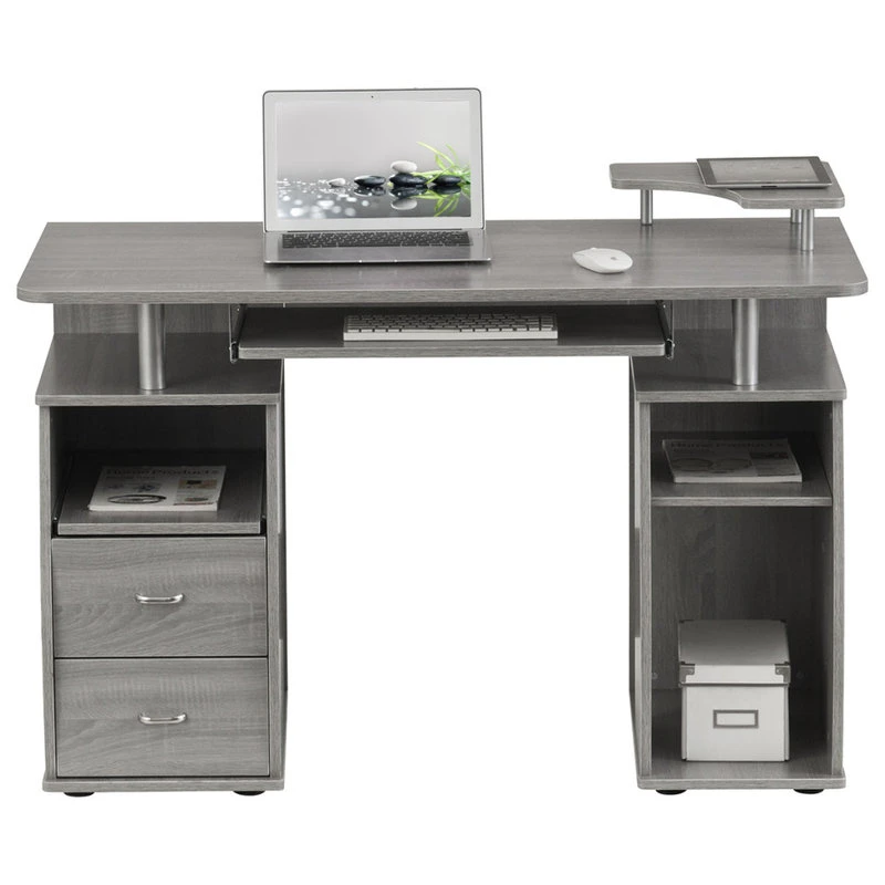 Rta Products- L Techni Mobili Complete Computer Workstation Desk With Storage, Grey 12 Rta Products- L Techni Mobili Complete Computer Workstation Desk With Storage, Grey - Image 10