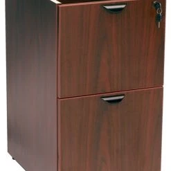 Boss Office Products Boss Full Pedestal File/File, Mahogany