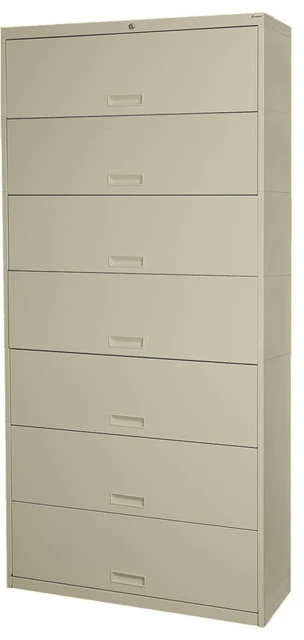 Datum Storage Solutions Stak-N-Lok 100 Series 7H Open Shelf, Receding Doors, 30", Legal Depth, White 3 Datum Storage Solutions Stak-N-Lok 100 Series 7H Open Shelf, Receding Doors, 30", Legal Depth, White