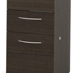 Bestar Embassy Pedestal File Cabinet In Dark Chocolate