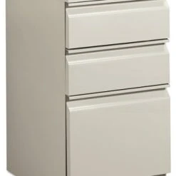 Basyx By HON Mobile Pedestal File, Box/File, 15"x20"x28", Gray