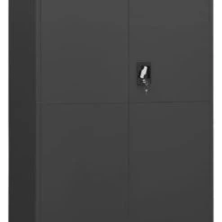 Vida XL International B.V. VidaXL Locker Cabinet Anthracite 35.4"x15.7"x70.9" Steel