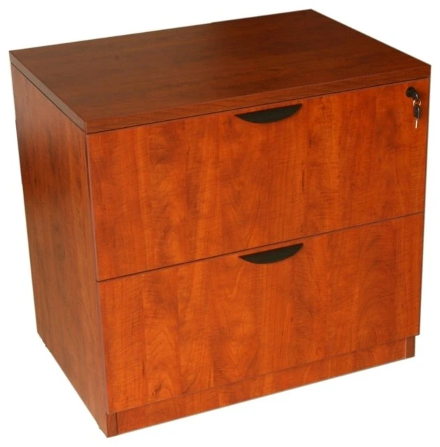 Boss Office Products Boss Wood File Cabinet In Cherry Finish N112-C 3 Boss Office Products Boss Wood File Cabinet In Cherry Finish N112-C