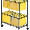 Safco Products Safco Two-Tier Mobile Metal File Cart In Black -Boraam Industries Shop home design 112