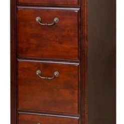 Bowery Hill 4 Drawer Vertical File Cabinet In Vibrant Cherry