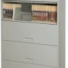 Datum Storage Solutions Stak-N-Lok 100 Series 5H Open Shelf, Receding Doors, 36", Letter Depth, Gray -Boraam Industries Shop home design 115
