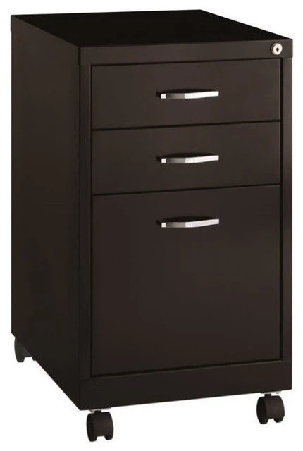 Scranton & Co 3 Drawer File Cabinet In Black 3 Scranton & Co 3 Drawer File Cabinet In Black