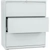 The HON Company 800 Series 3-Drawer Lateral File, 36"x19-1/4"x40-7/8", Light Gray -Boraam Industries Shop home design 117