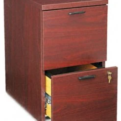 The HON Company Hon 10500 Series File/File Mobile Pedestal, 15 3/4"X22 3/4"X28", Mahogany