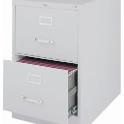 Hirsh Industries LLC Hirsh 25-in Deep 2 Drawer Legal Width Metal Vertical File Cabinet Light Gray