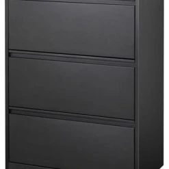 Scranton & Co 3 Drawer Lateral File Cabinet In Black