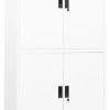 Vida XL International B.V. VidaXL Office Cabinet White 35.4"x15.7"x70.9" Steel -Boraam Industries Shop home design 136