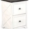 Sunny D File Cabinet White And Brown Wood End Side Table -Boraam Industries Shop home design 138