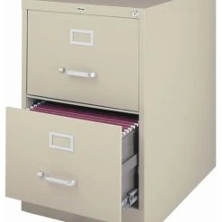 Hirsh Industries LLC Hirsh 25-in Deep Metal 2 Drawer Legal Width Vertical File Cabinet Putty