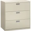 The HON Company 600 Series 3-Drawer Lateral File, 42"x19-1/4", Light Gray -Boraam Industries Shop home design 147